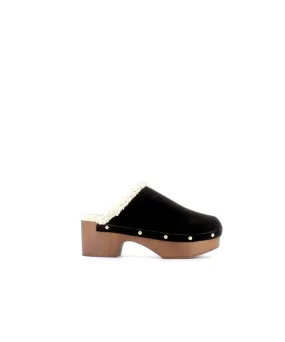 MULES SABOT OLGA DAIM NOIR