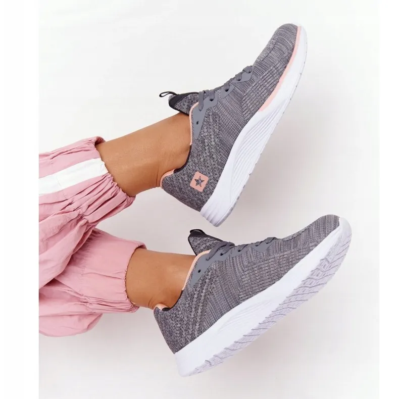 NEWS Chaussures Sport Femme Confort Mousse Gris Longue Distance