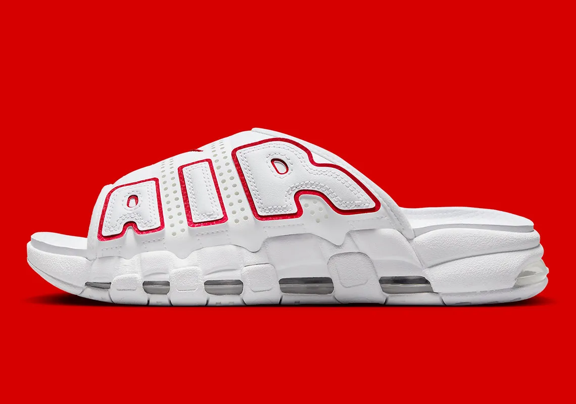 Nike Air More Uptempo Slide White Red