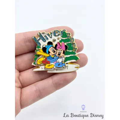 Pin Mickey Minnie Ice Skating Winter Hiver 2007 Edition limitée 900 Disneyland Paris Pin Hiver 07 58906