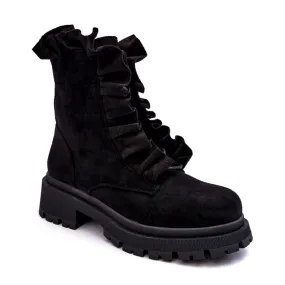 Seastar Bottes Worker Isolées En Daim À Talon Plat, Nacelle Noire