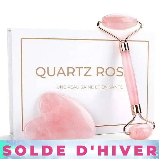 SOLDES D'HIVER Rouleau pour le visage | Jade et Quartz rose