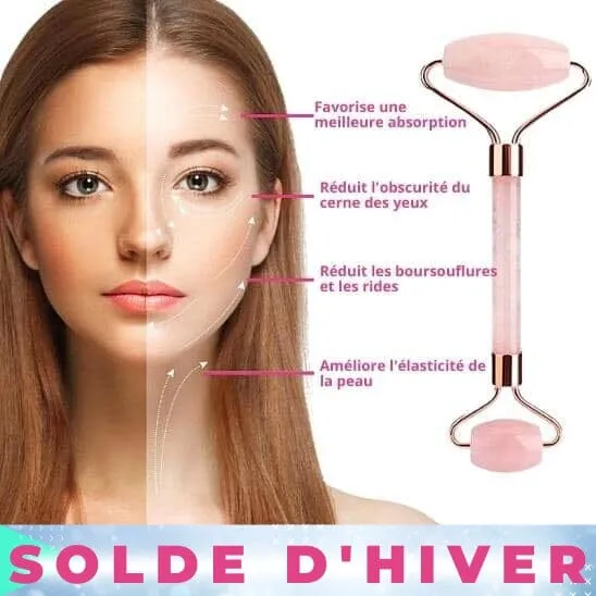 SOLDES D'HIVER Rouleau pour le visage | Jade et Quartz rose