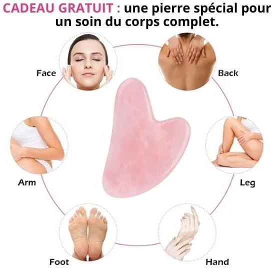 SOLDES D'HIVER Rouleau pour le visage | Jade et Quartz rose