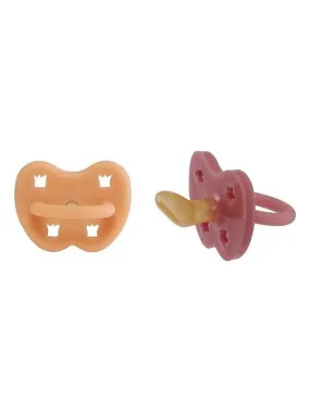 Tétine physiologique caoutchouc naturel 3-36 mois - Orange et Rouge (2pcs) -  - - Orange