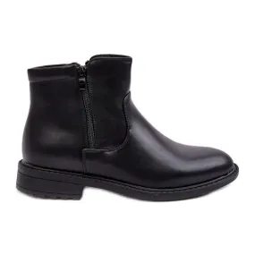 WD1 Bottes basses zippées pour hommes noires Brosta le noir